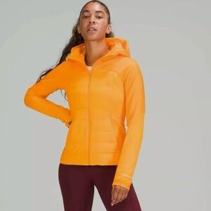 Size 8, Lululemon, neon orange, fitted, perfect condition, lightly worn